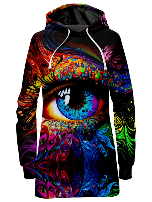 Colorful Eyes Psychedelic Hoodie Dress, iEDM, | iEDM