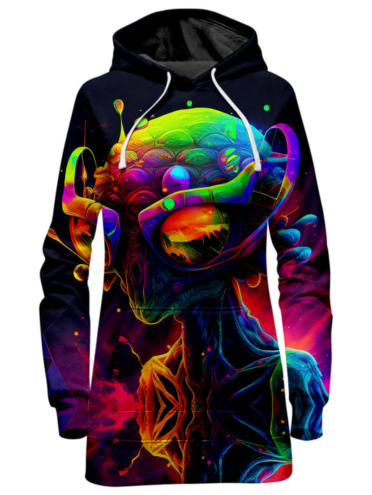 Psychedelic Alien Hoodie Dress, iEDM, | iEDM