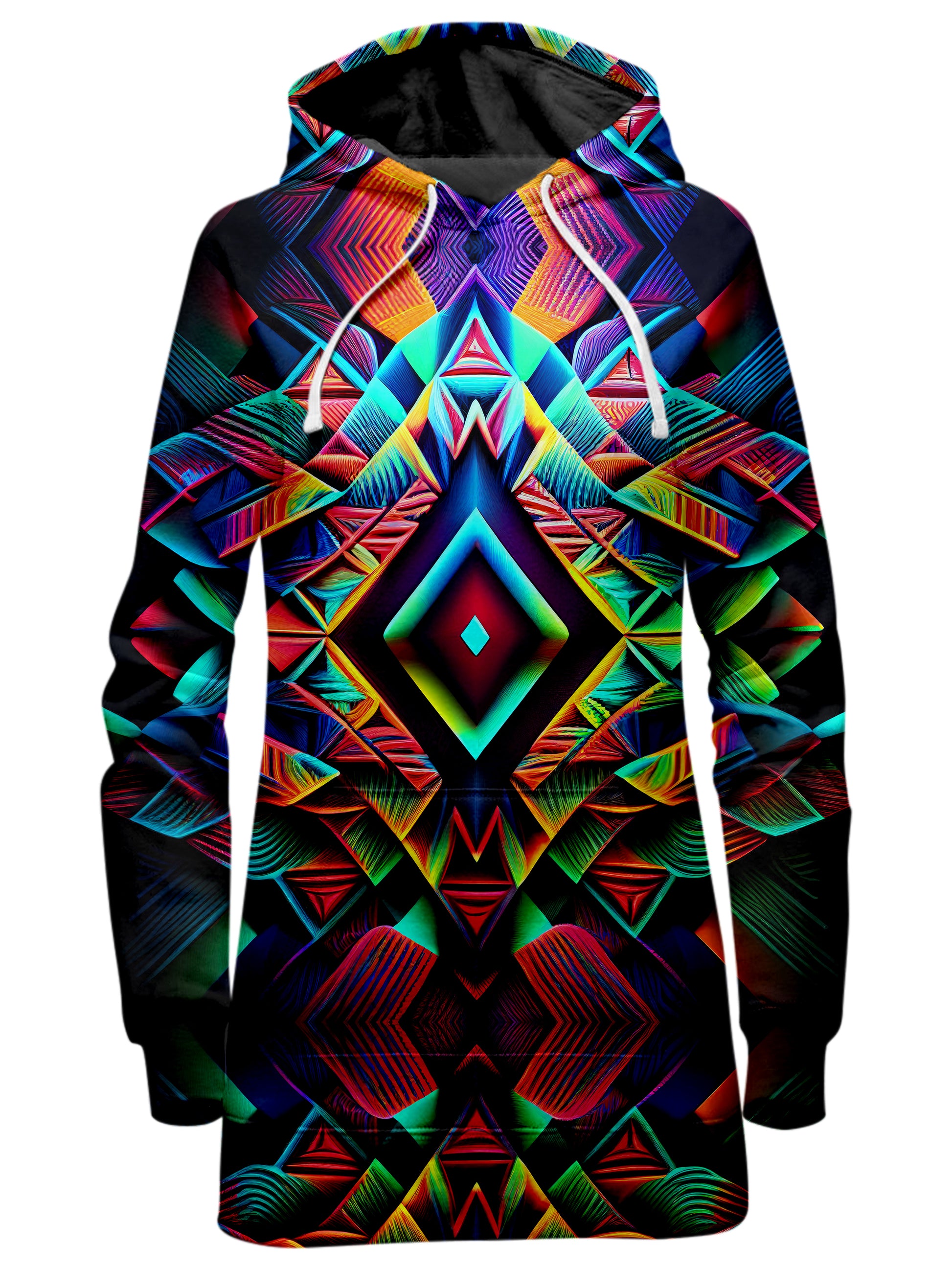 Psychedelic Tribal Hoodie Dress and Leggings Combo, iEDM, | iEDM