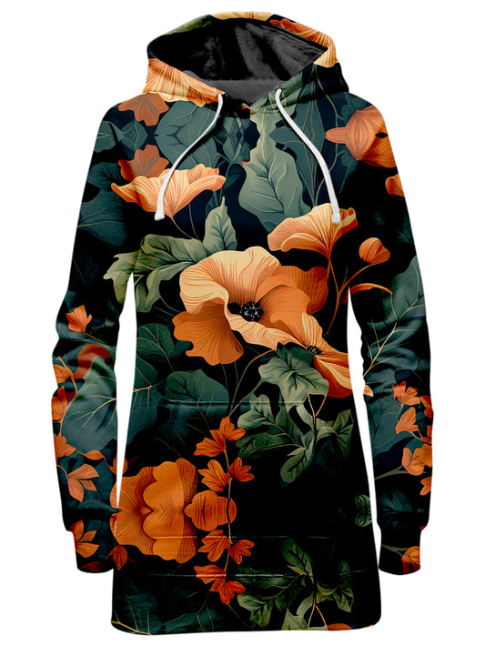 Tangerine Floral Hoodie Dress, iEDM, | iEDM