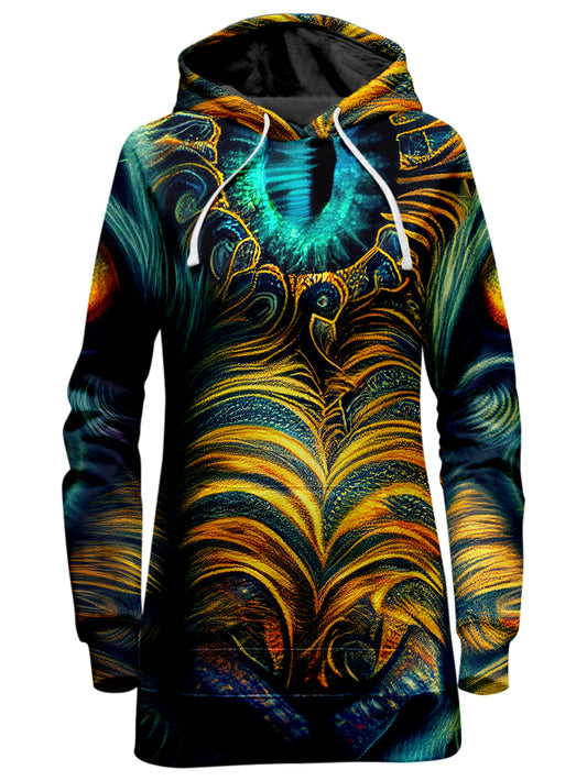 Tiger Eyes Psychedelic Hoodie Dress, iEDM, | iEDM