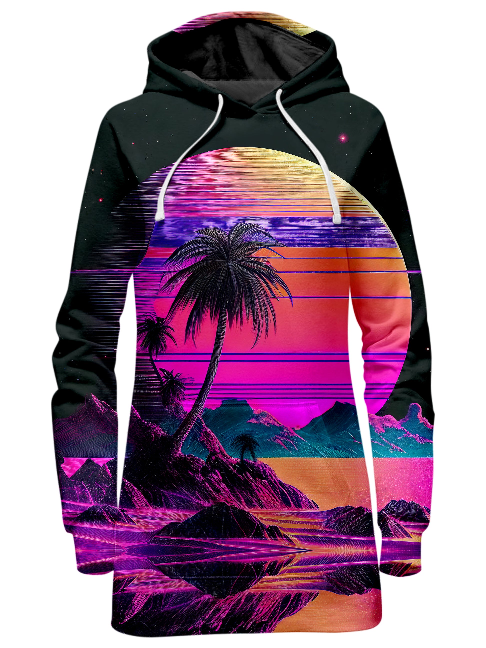 Vaporwave Solar System Hoodie Dress, iEDM, | iEDM