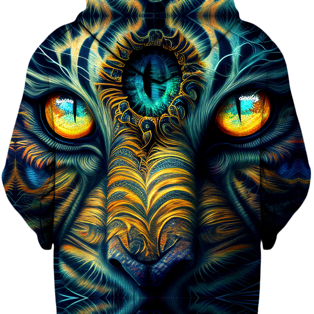 Tiger Eyes Psychedelic Unisex Zip-Up Hoodie, iEDM, | iEDM