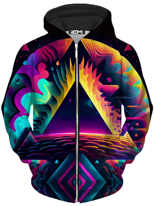 Deep Horizons Unisex Zip-Up Hoodie, iEDM, | iEDM