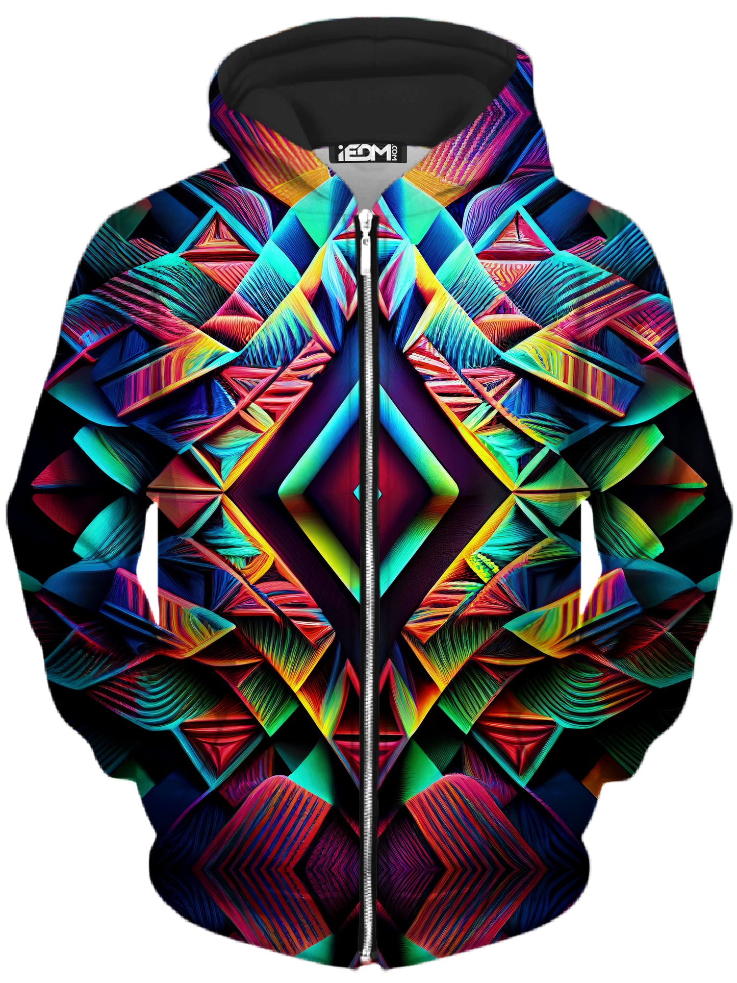 Psychedelic Tribal Zip-Up Hoodie and Joggers Combo, iEDM, | iEDM