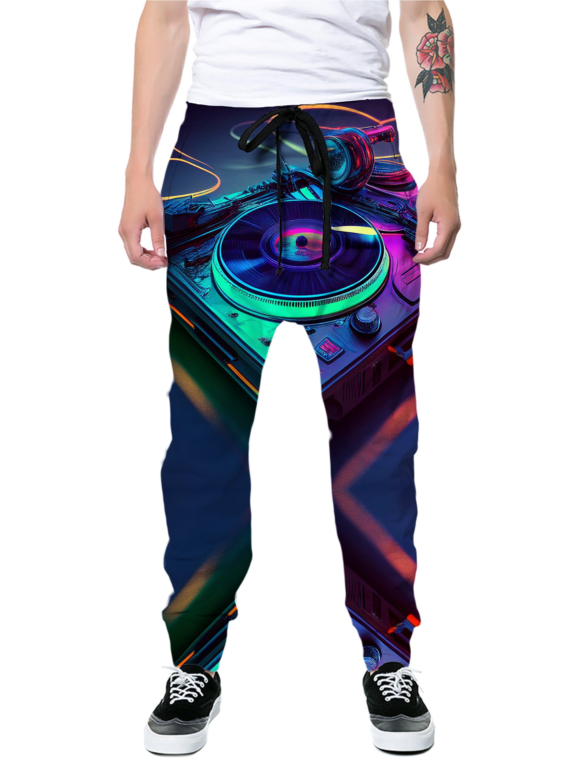 Neon Turntables ZipUp Hoodie and Joggers Combo iEDM