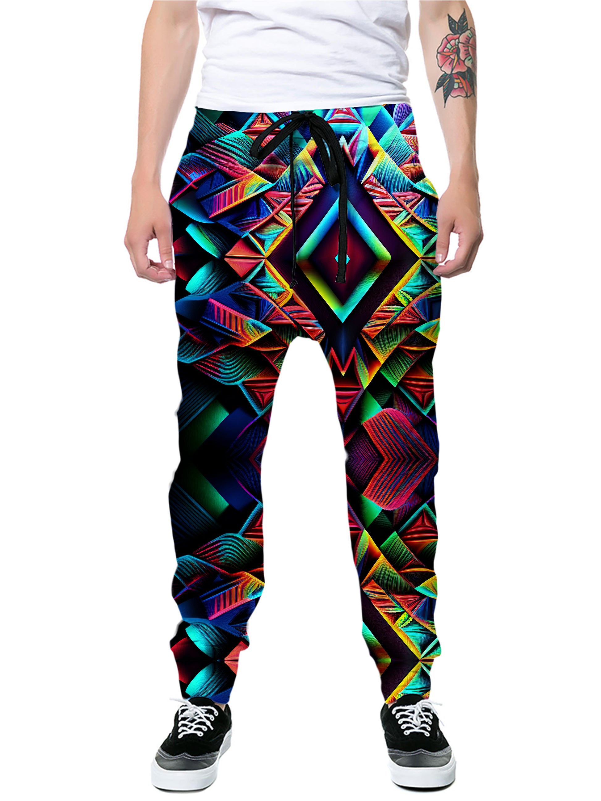 Psychedelic Tribal Zip-Up Hoodie and Joggers Combo, iEDM, | iEDM
