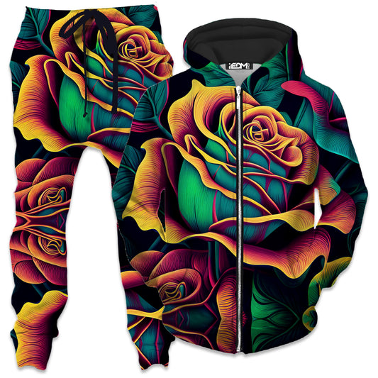 Rosebud Zip-Up Hoodie and Joggers Combo, iEDM, | iEDM