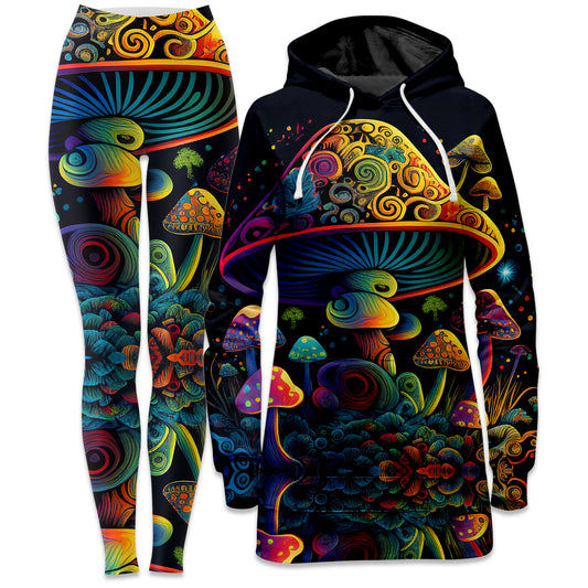 Shroom Melt Hoodie Dress and Leggings Combo, iEDM, | iEDM