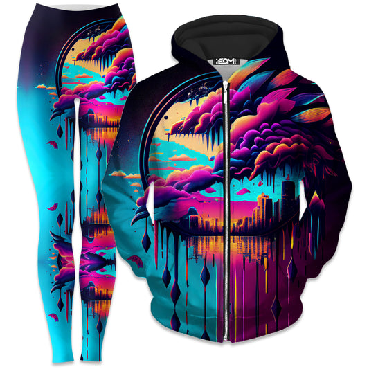 Distant Memory Zip-Up Hoodie and Leggings Combo, iEDM, | iEDM