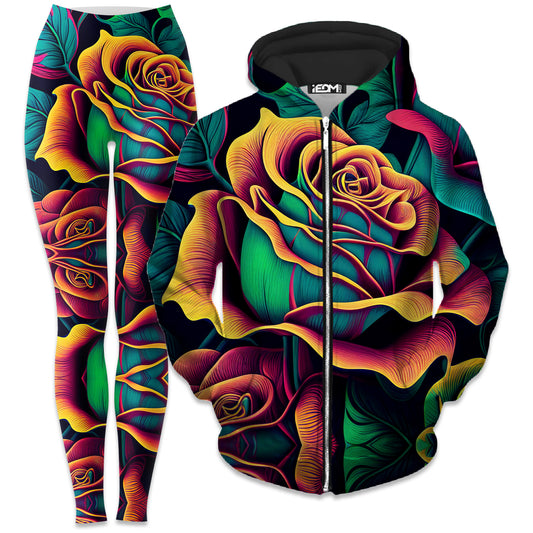 Rosebud Zip-Up Hoodie and Leggings Combo, iEDM, | iEDM