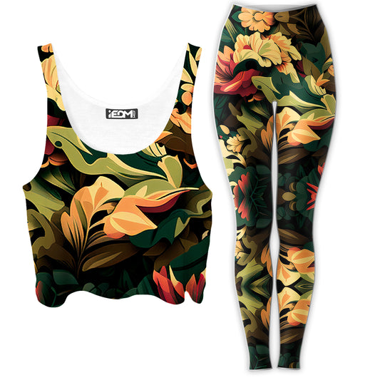 Floral Camo Crop Top and Leggings Combo, iEDM, | iEDM