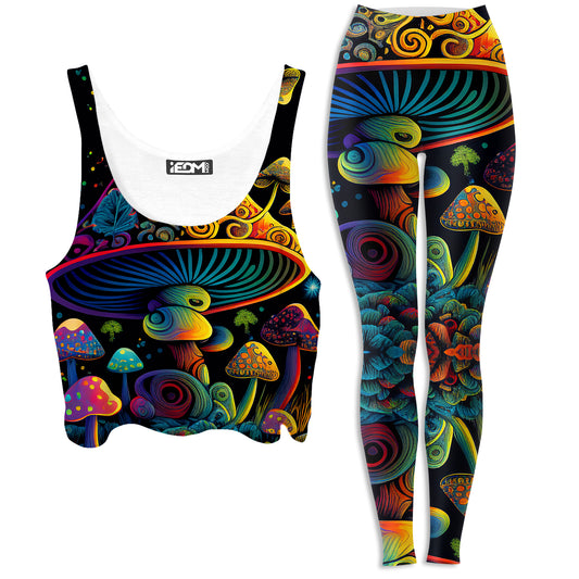 Shroom Melt Crop Top and Leggings Combo, iEDM, | iEDM