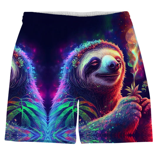 Sloth Smoking Weed Psychedelic Weekend Shorts, iEDM, | iEDM