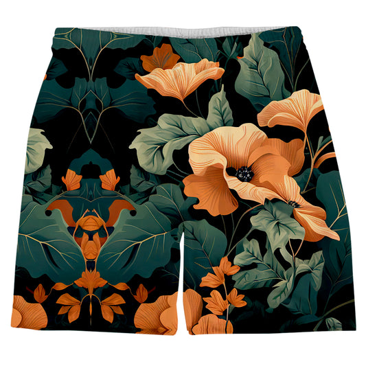 Tangerine Floral Weekend Shorts, iEDM, | iEDM