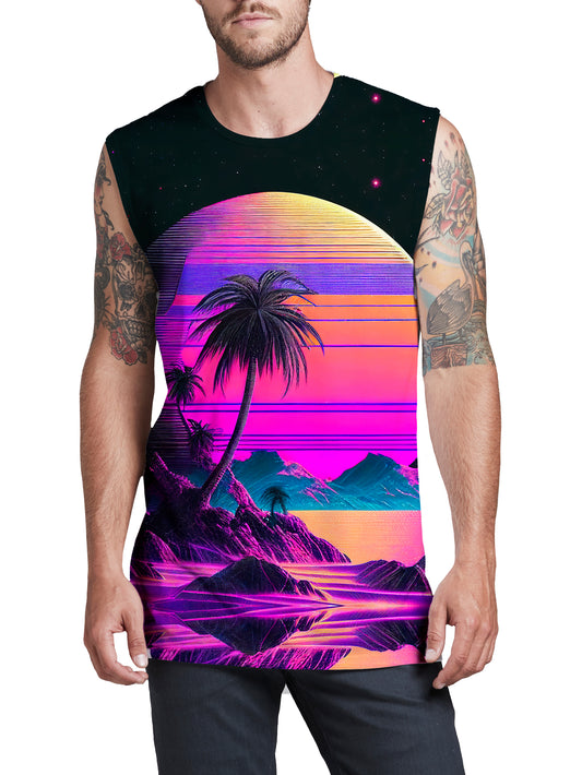 Vaporwave Solar System Men's Muscle Tank, iEDM, | iEDM