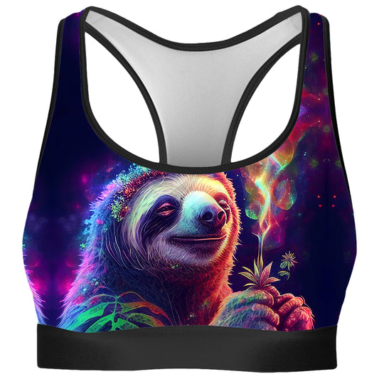 Sloth Smoking Weed Psychedelic Rave Bra, iEDM, | iEDM