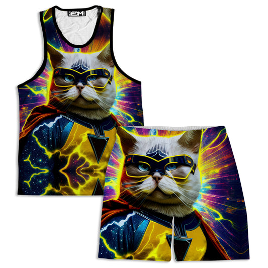 Cat Hero Men's Tank and Shorts Combo, iEDM, | iEDM