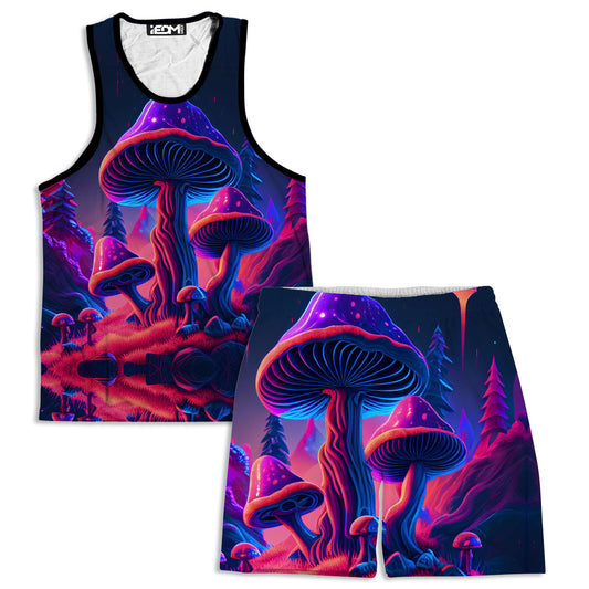 Shroom Trip Men's Tank and Shorts Combo, iEDM, | iEDM