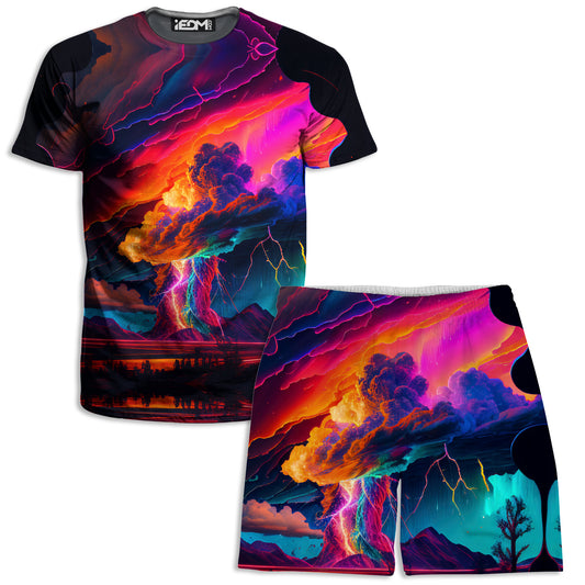 Rainbow Storm T-Shirt and Shorts Combo, iEDM, | iEDM