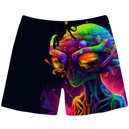Psychedelic Alien Swim Trunks, iEDM, | iEDM
