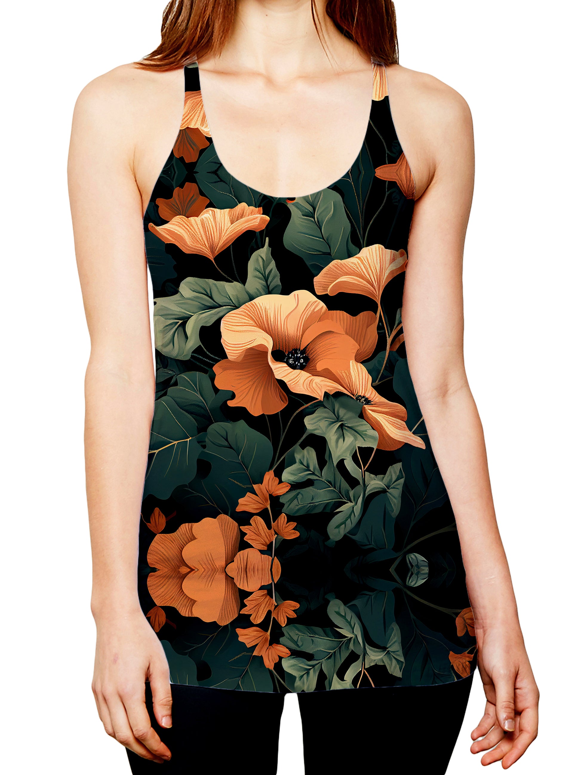 Tangerine Floral Women's Tank – iEDM