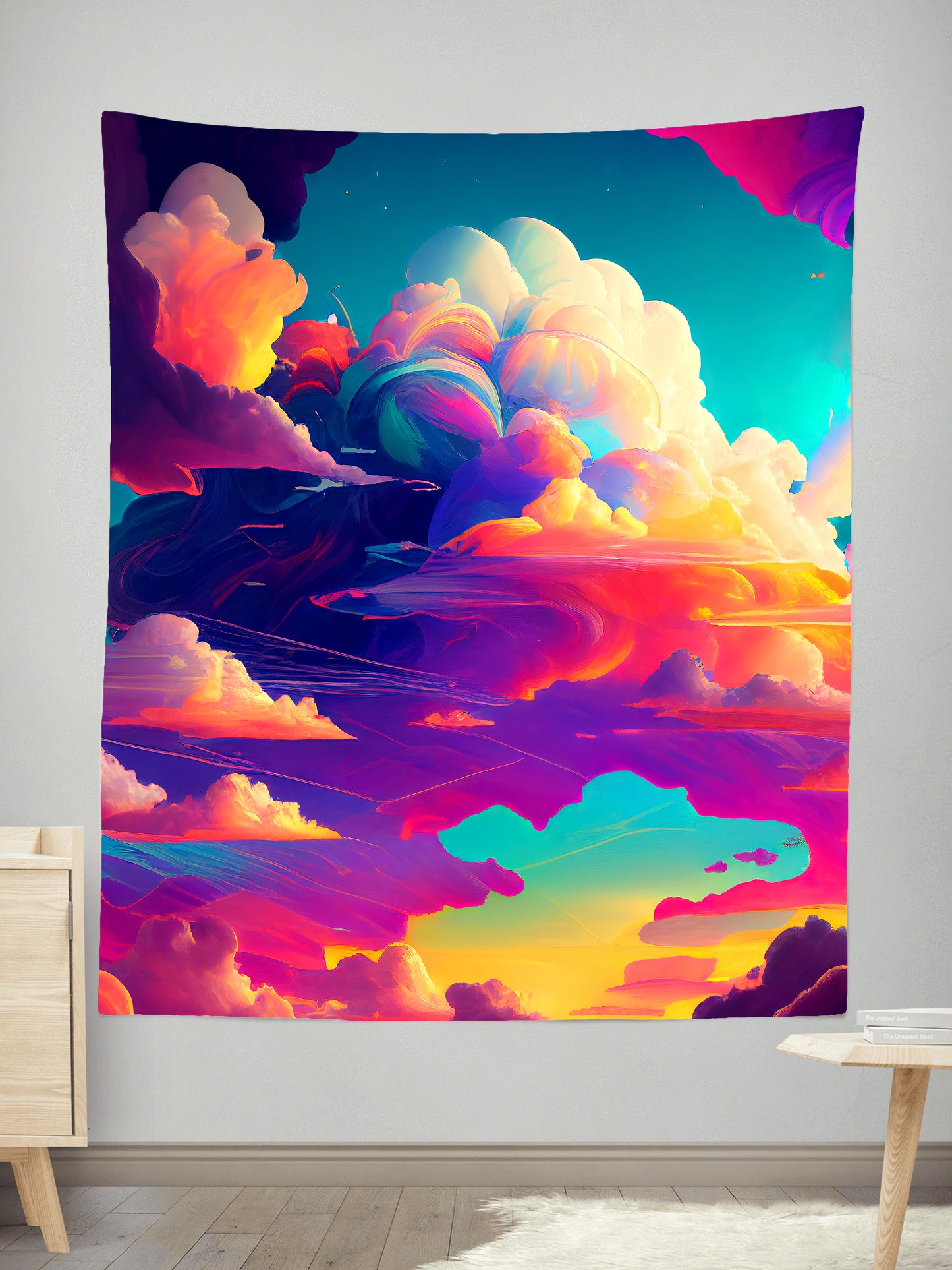 Psychedelic Clouds Tapestry, iEDM, | iEDM