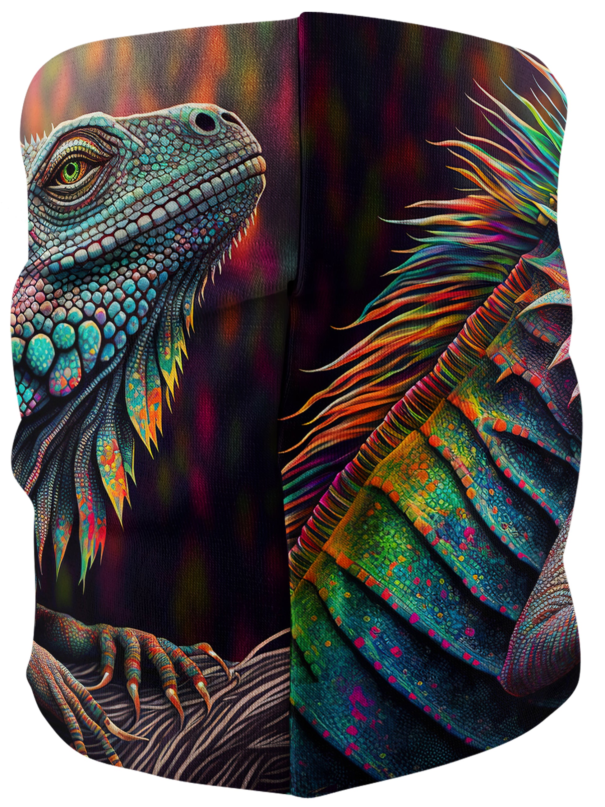 Psychedelic Giant Iguana 2.0 Bandana Mask, iEDM, | iEDM