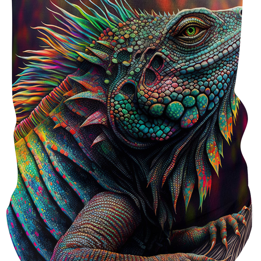 Psychedelic Giant Iguana 2.0 Bandana Mask, iEDM, | iEDM