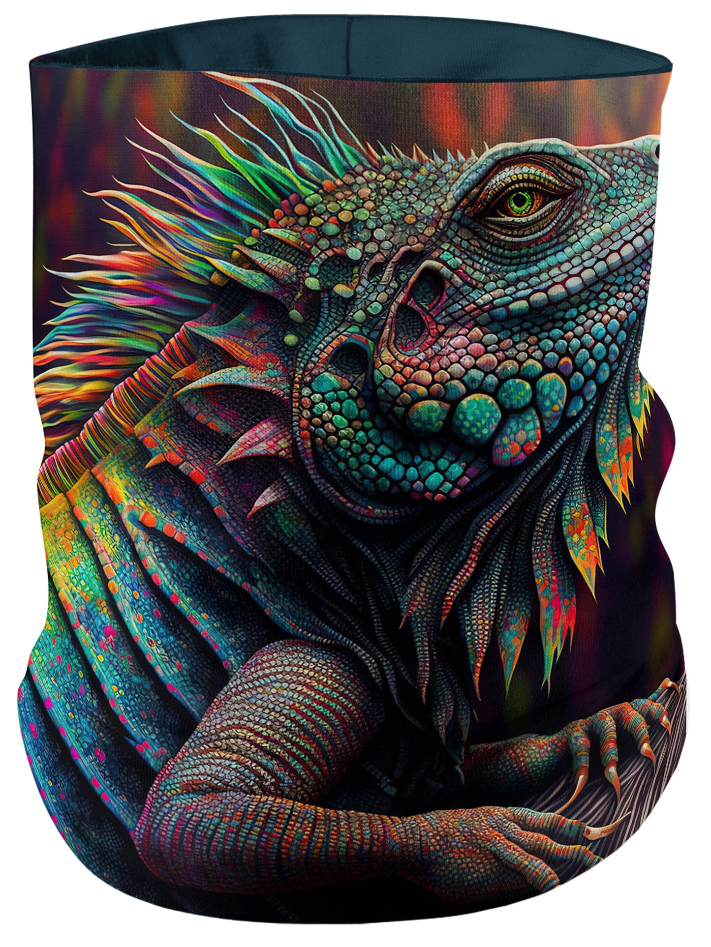 Psychedelic Giant Iguana 2.0 Bandana Mask, iEDM, | iEDM
