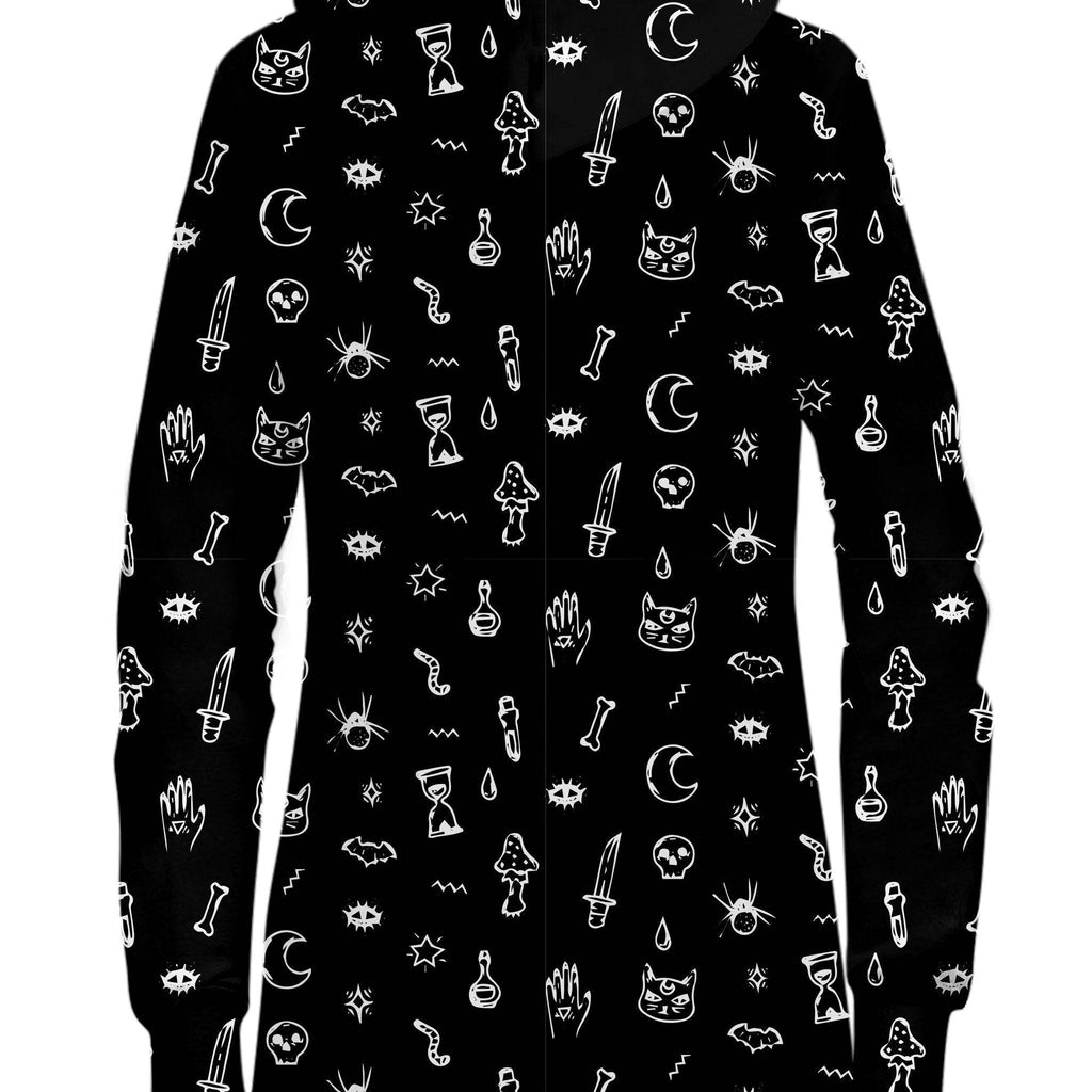 Black Pattern Hoodie Dress, iEDM, | iEDM