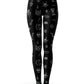Black Pattern Hoodie Dress and Leggings Combo, iEDM, | iEDM