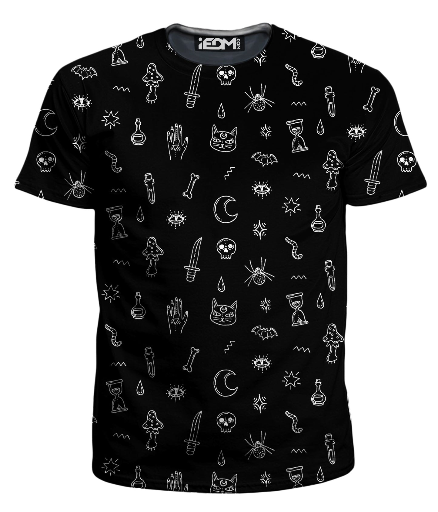 Black Pattern Men's T-Shirt, iEDM, | iEDM