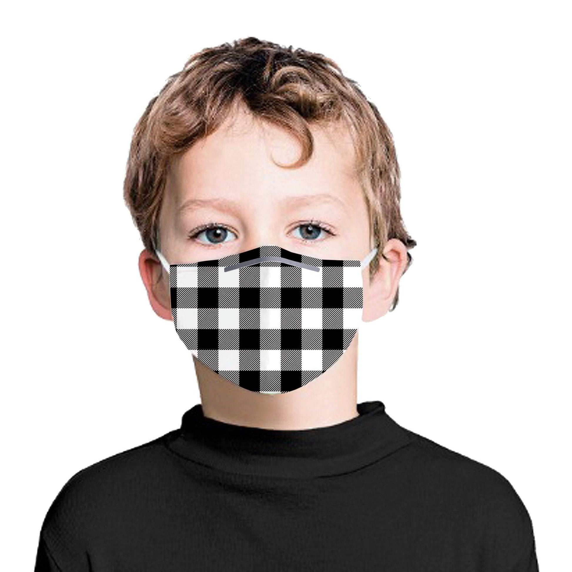 Checkers Kids Face Mask With (4) PM 2.5 Carbon Inserts, iEDM, | iEDM