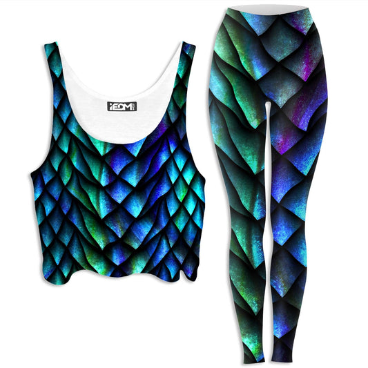 Dosed Dragon Scale Crop Top and Leggings Combo, iEDM, | iEDM