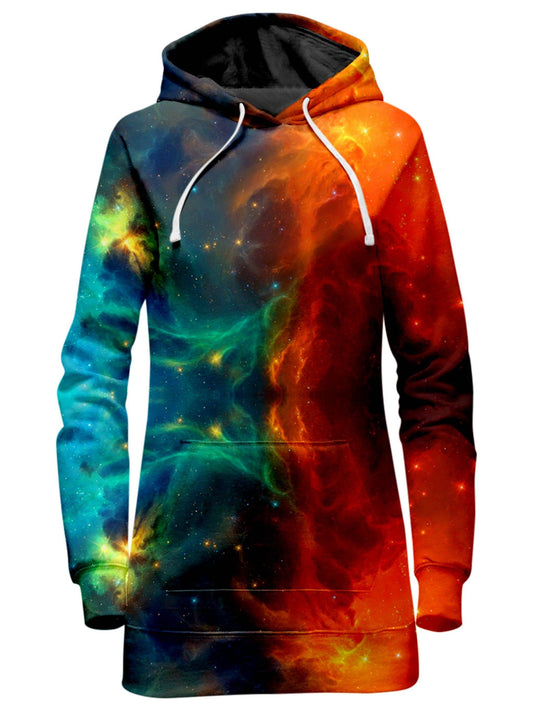 Fire and Ice Galaxy Hoodie Dress, iEDM, | iEDM