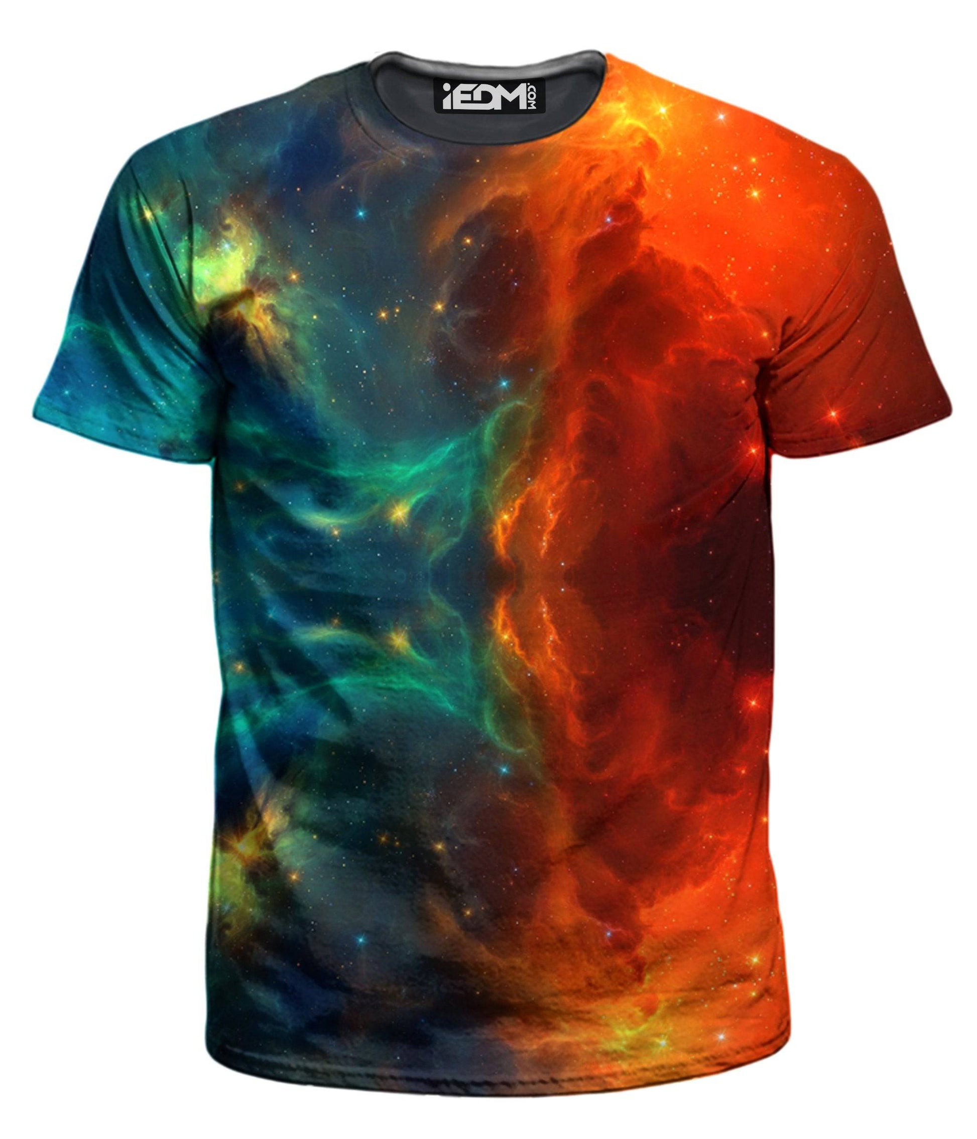 Fire and Ice Galaxy Men's T-Shirt, iEDM, | iEDM