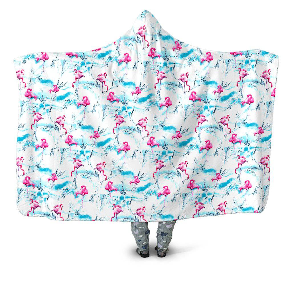 Flamingos Hooded Blanket – IEDM