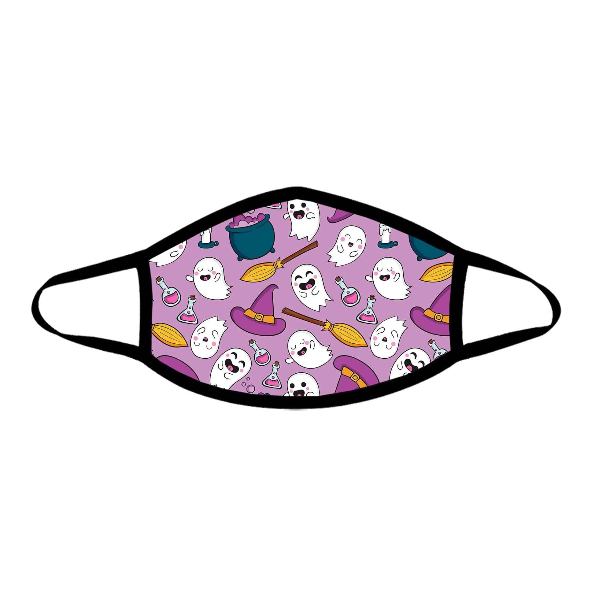 Ghostly Halloween Pattern Cloth Face Mask, iEDM, | iEDM
