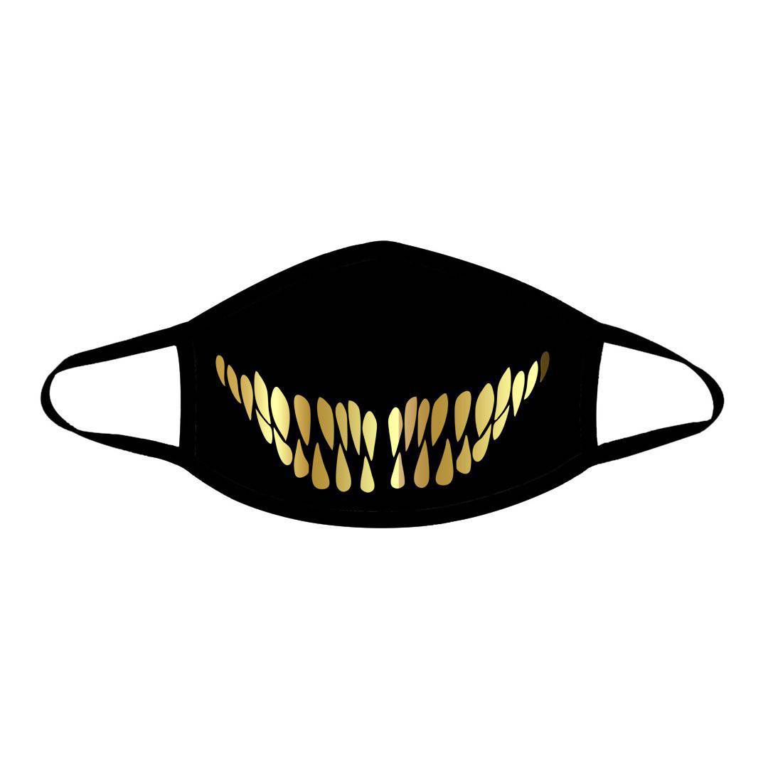 Gold Teeth Cloth Face Mask, iEDM, | iEDM