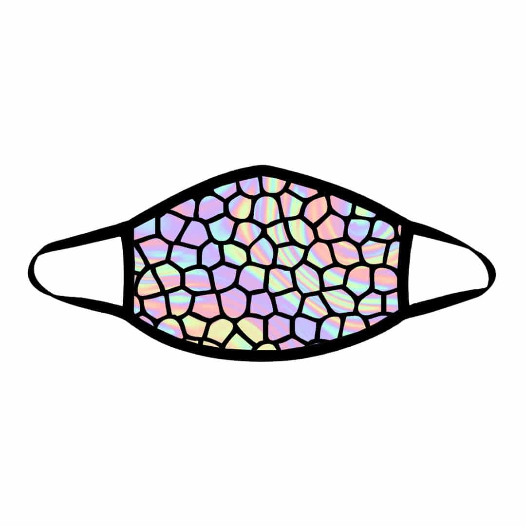 Holographic Scales Cloth Face Mask, iEDM, | iEDM