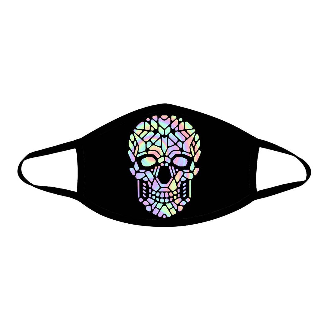 Holographic Skull Cloth Face Mask, iEDM, | iEDM