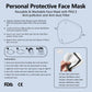 Light Reactive Diamonds White Face Mask With (4) PM 2.5 Carbon Inserts, iEDM, | iEDM