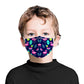 Neon Flamingos Kids Face Mask With (4) PM 2.5 Carbon Inserts, iEDM, | iEDM