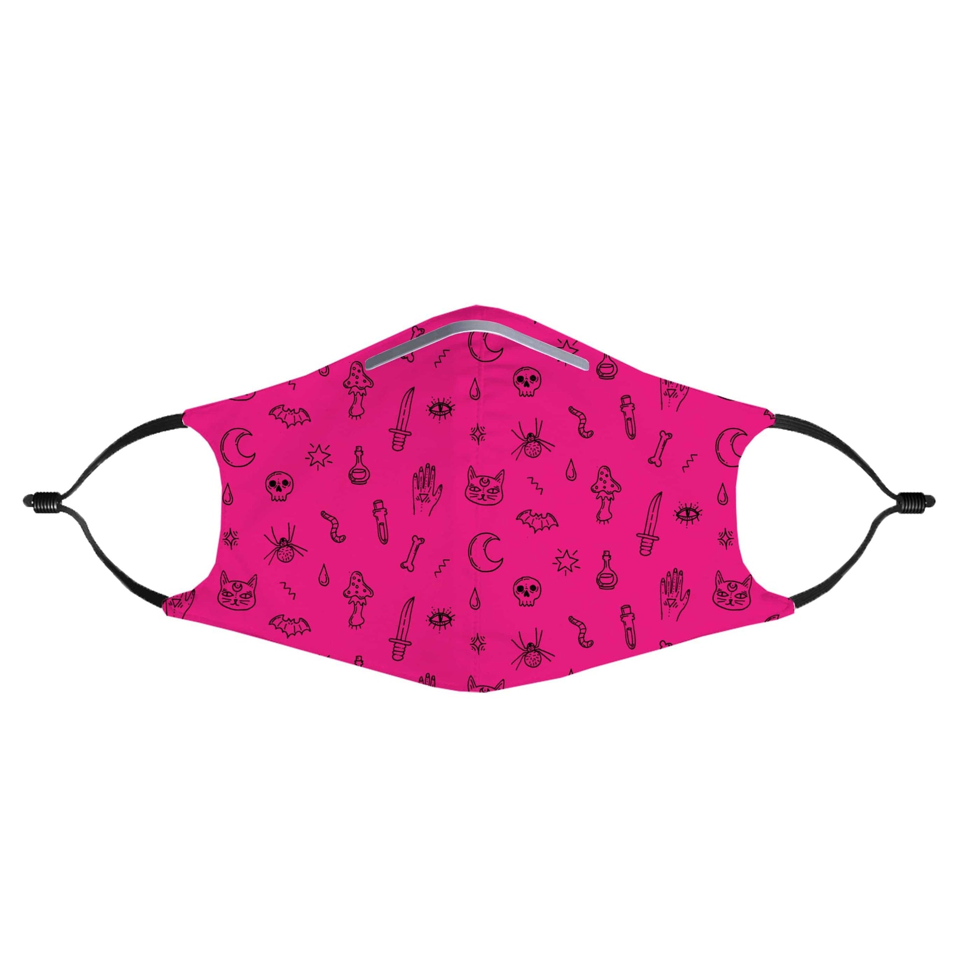 Pink Pattern Face Mask With (4) PM 2.5 Carbon Inserts, iEDM, | iEDM