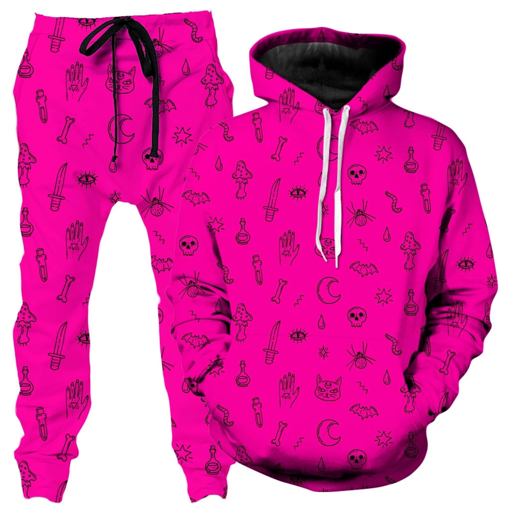 Pink Pattern Hoodie and Joggers Combo, iEDM, | iEDM