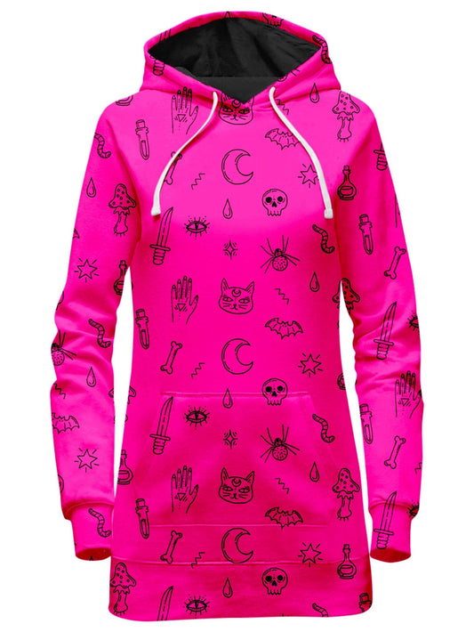 Pink Pattern Hoodie Dress, iEDM, | iEDM