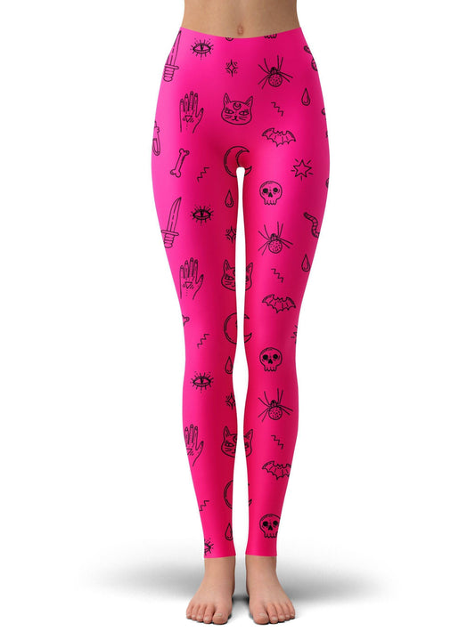 Pink Pattern Leggings, iEDM, | iEDM