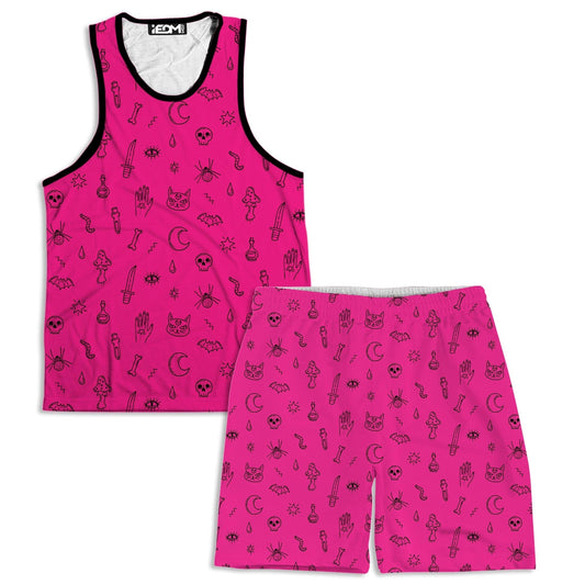 Pink Pattern Men's Tank and Shorts Combo, iEDM, | iEDM