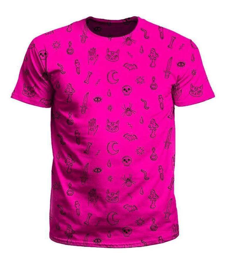 Pink Pattern T-Shirt and Shorts Combo, iEDM, | iEDM